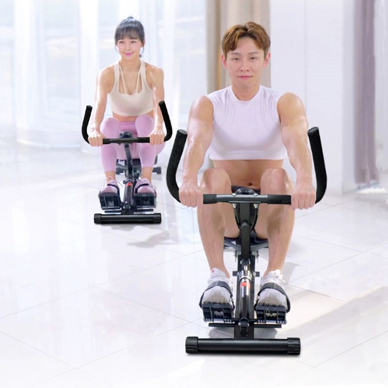 로잉머신 크로스핏 홈트 노젓기 에르그 근력 전신 접이식 운동기구 로잉 블랙 12단 조절 가능 - 상세 이미지 2