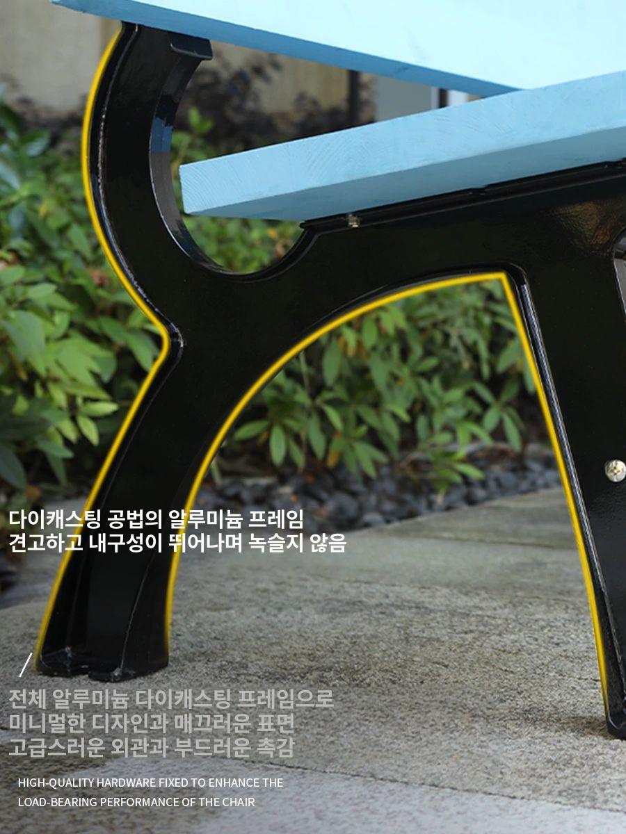 솔비에 옥외용벤치 야외벤치의자 야외벤치 벤치의자 펜션 등벤치 공원 두꺼운 판넬 무등받이 A형 A - 상세 이미지 5