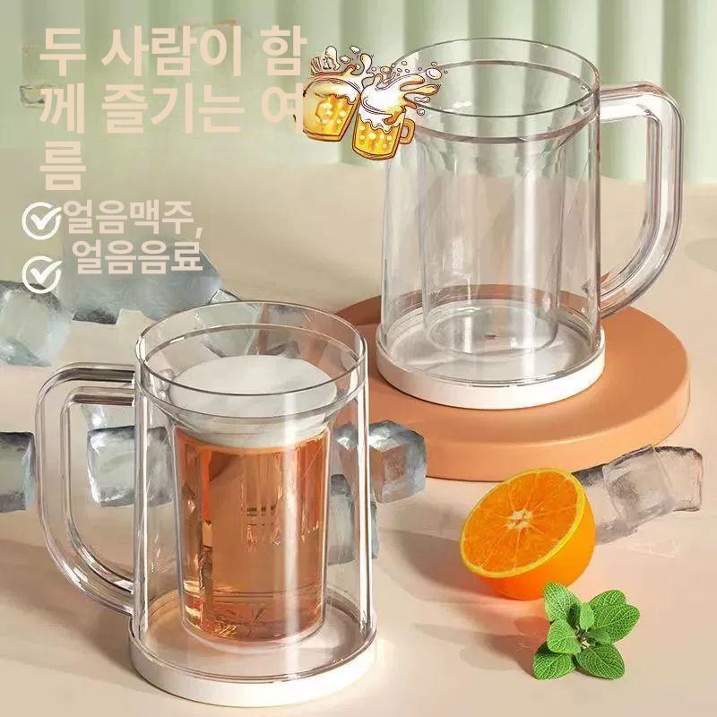 얼음 맥주잔 냉동 생맥주 쿨링젤 대용량 PP형 2개 패키지 맛이 뛰어남 - 상세 이미지 3