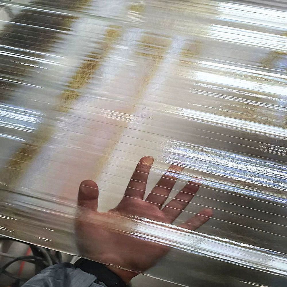 골판 렉산 투명 지붕 슬레이트 판넬 방풍 커튼 온실 천막 발코니 1m 길이 1mm 두께 1장