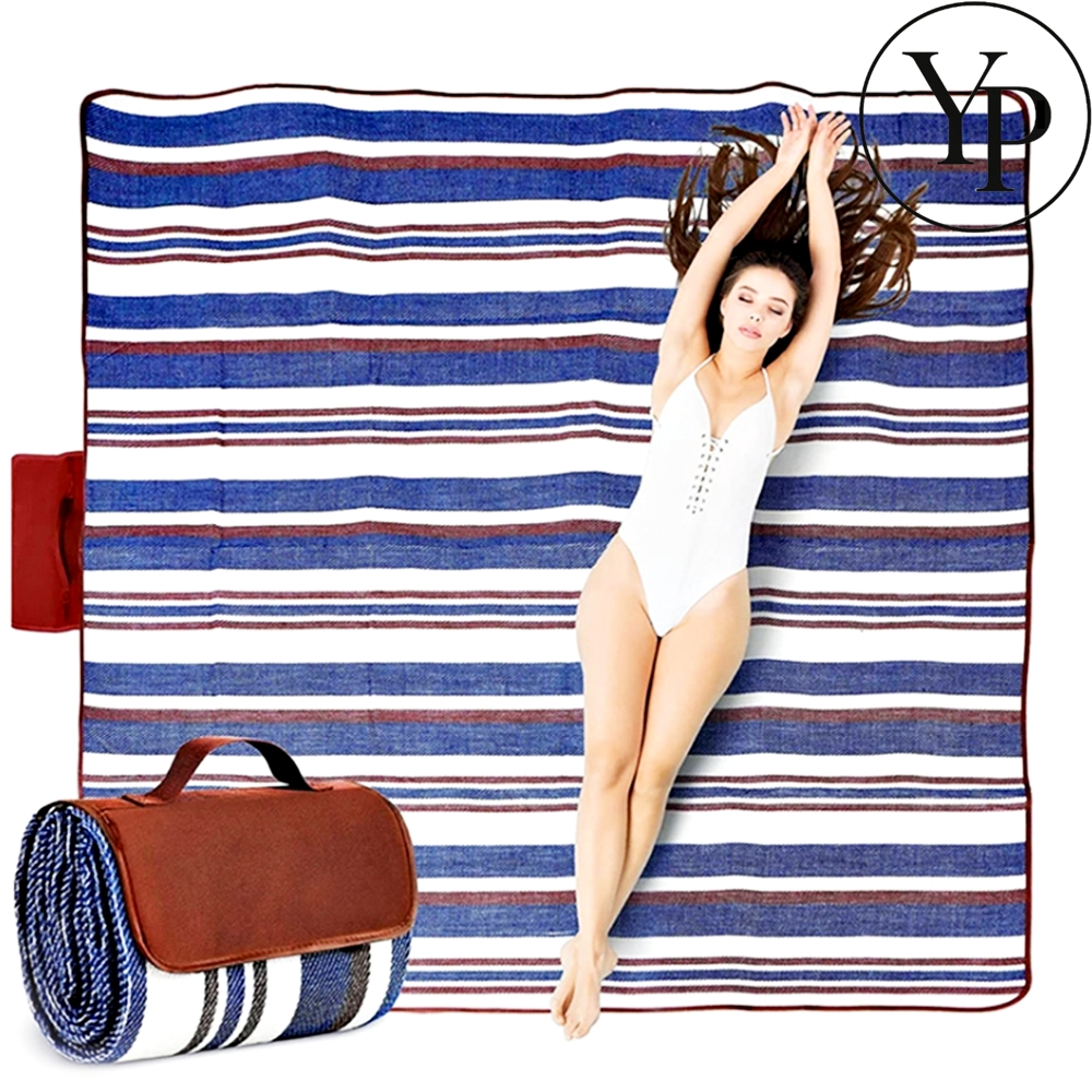 두꺼운 피크닉매트 스트라이프 방수 돗자리 대형