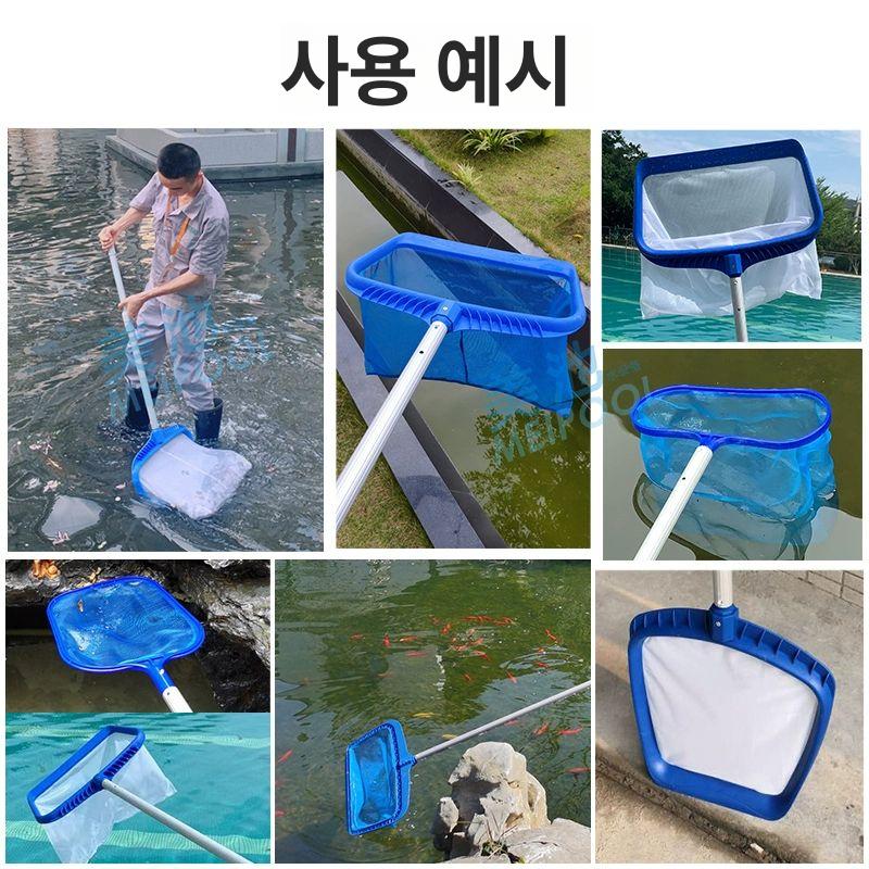대형 수영장 뜰채 풀장 거름망 부유물 망포함 연못 물망 실용적인 심해그물 막대없음 - 상세 이미지 3