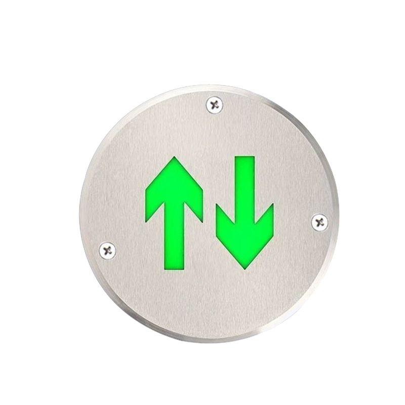 객석 유도등 LED 복도 통로 고급형 피난 플래시 원형 단방향 114mm 24-220V - 상품 이미지