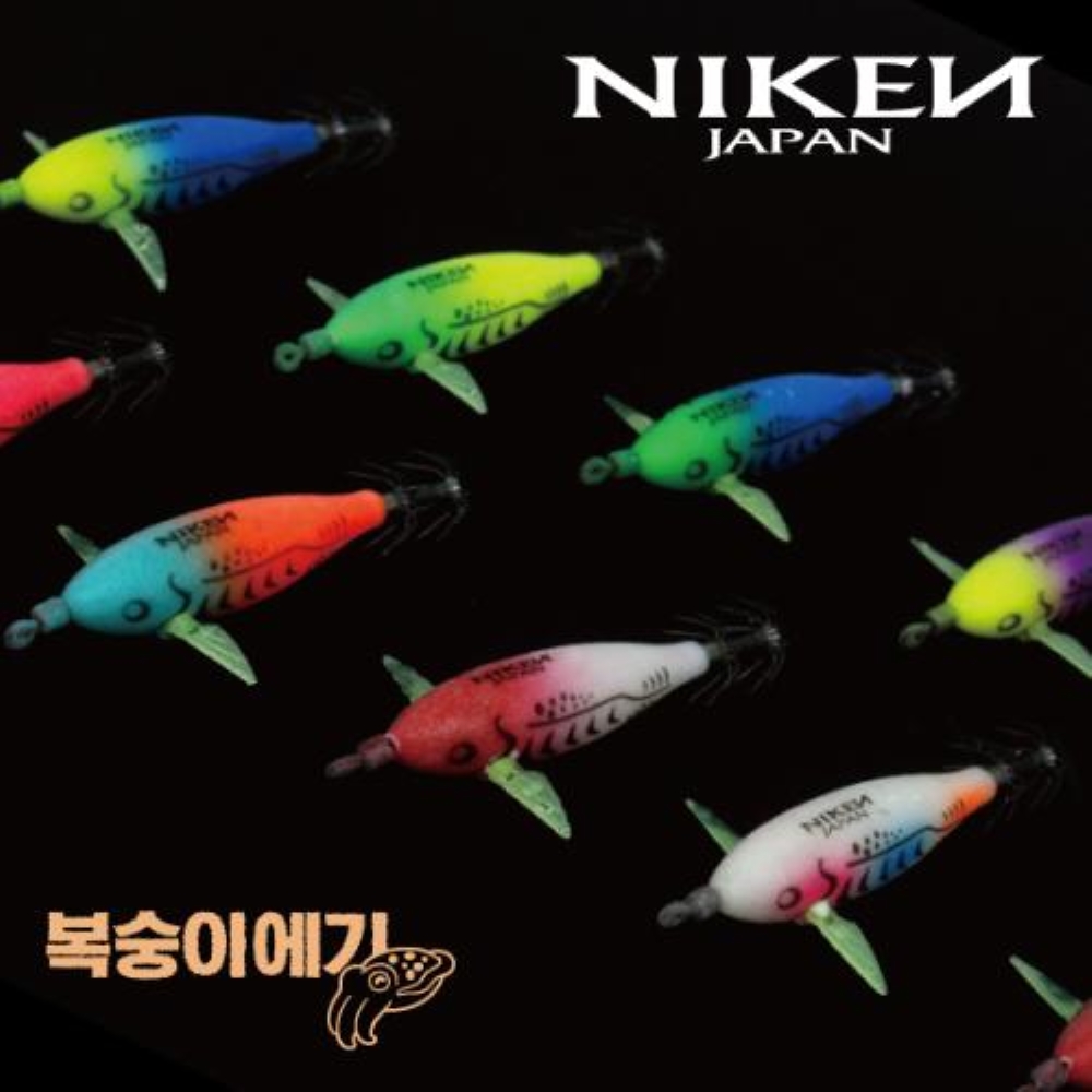 니켄 복숭이 야광 수평 에기 쭈꾸미 갑오징어 에기 UV컬러 - 상세 이미지 2