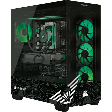 [해외]Corsair 커세어 Vengeance a7500 콜 오브 듀티® 워존 에디션 게이밍 PC - 리퀴드 쿨링 AMD Ryzen™ 7 9800X3D CPU  AMD® Rade