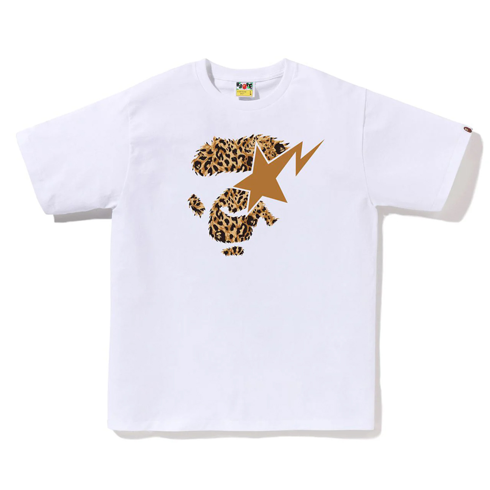 베이프 반팔티 WILD LEOPARD PATTERN APE FACE STA TEE 1L80-110-042 - 상세 이미지 5