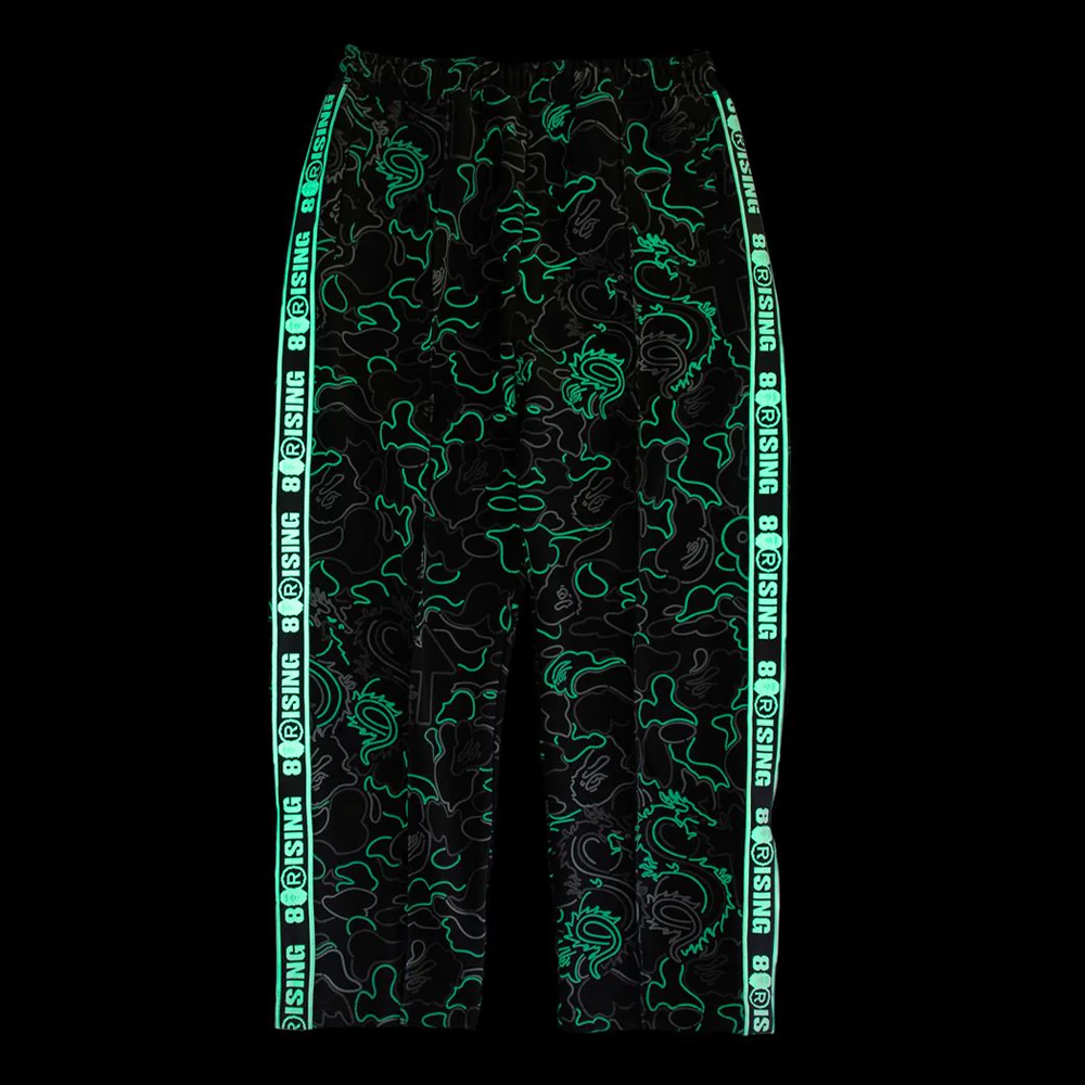 베이프 X 88RISING 바지 GLOW IN THE DARK CAMO TRACK PANTS 1L23-152-909 - 상세 이미지 3