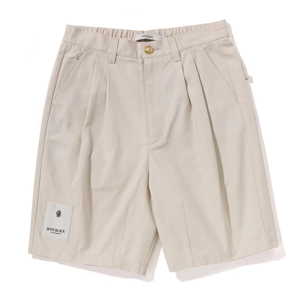 베이프 반바지 BLACK PAISLEY LEATHER TRIMMED WORKER SHORTS 1L30-153-328 - 상세 이미지 3
