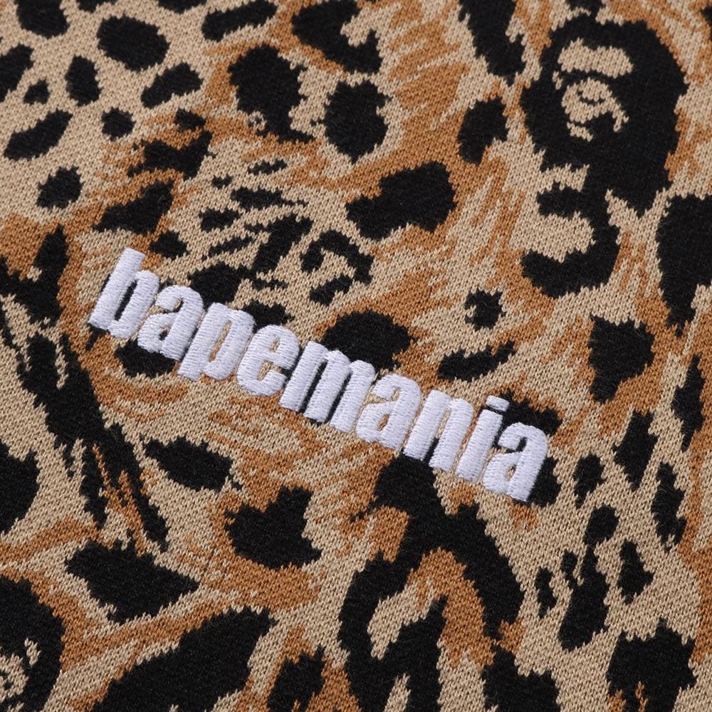 베이프 맨투맨 WILD LEOPARD PATTERN RELAXED FIT HALF ZIP SWEATSHIRT 1L80-113-304 - 상세 이미지 5