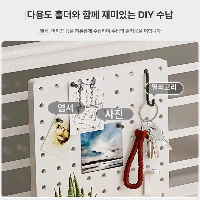 컴퓨터 코너 모니터 공간절약 데스크탑 무서리 모서리 단층조합 천공보드 포함 따뜻한 흰색 - 상세 이미지 4