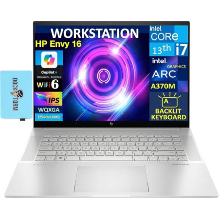 [해외]HP 엔비 16 알 코파일럿 워크스테이션 노트북 16.0 120Hz IPS WQXGA(인텔 i7-13700H, 인텔 아크 A370M 4GB, 16GB DDR5, 512GB