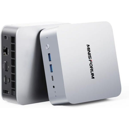 [해외]미니포럼 AI X1 Pro-370 미니 PC AMD 라이젠 9 HX 370(12C/24T) 96GB DDR5 2TB SSD 데스크탑 컴퓨터, HDMI M1 Pro-125H(