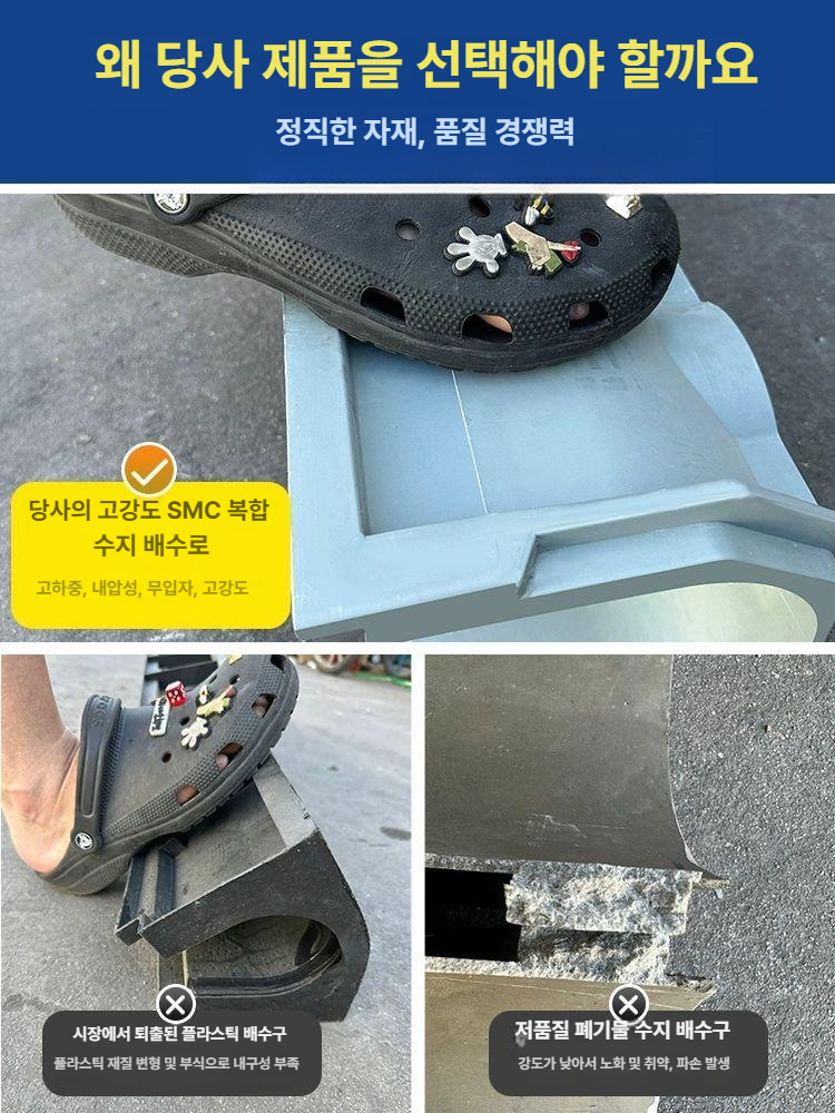 솔비에 벤치플륨관 수로관 배수로 U자형 덮개 하수관 도랑 빗물받이 액세서리 배수 커넥터 - 상세 이미지 5
