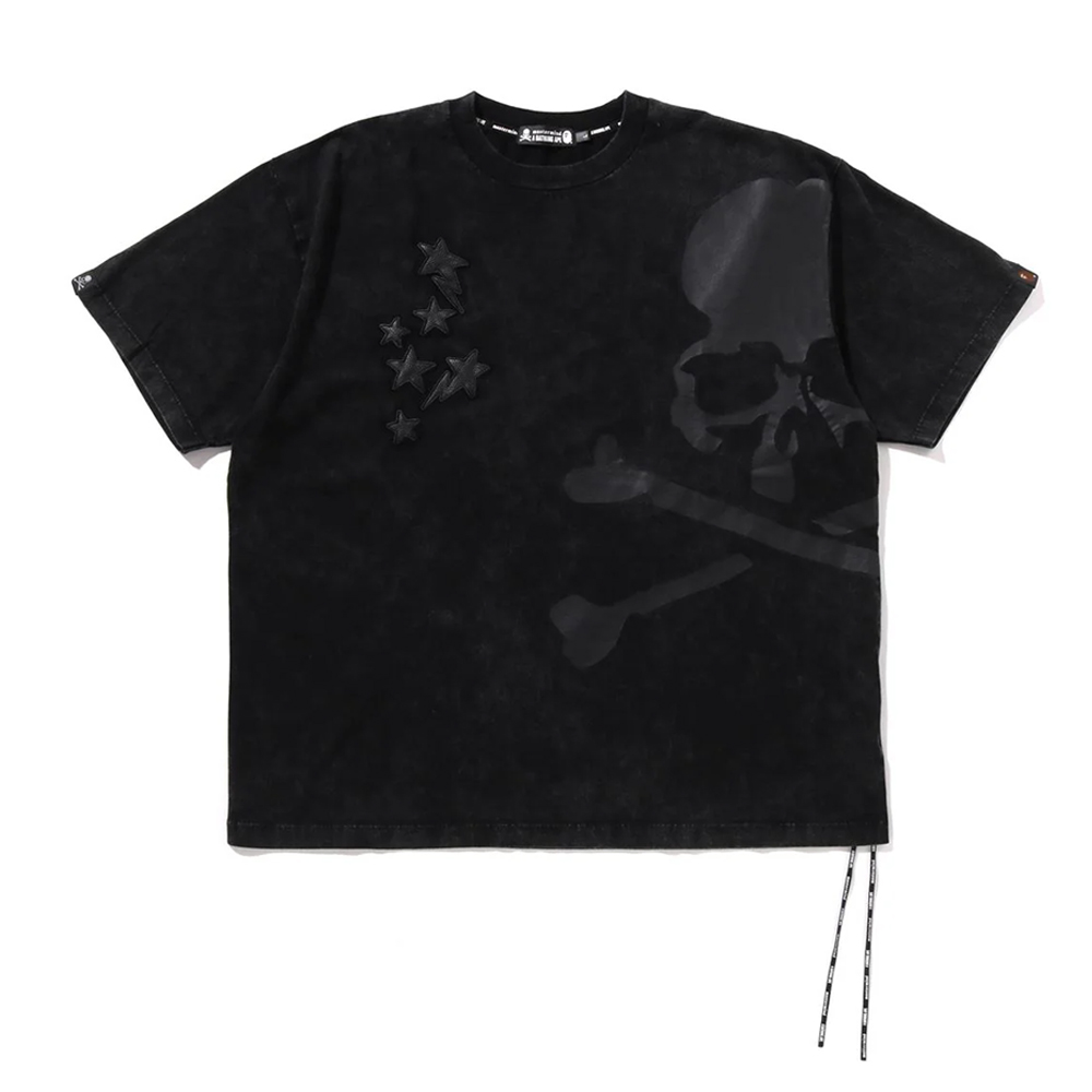 베이프 X MMJ 반팔티 LEATHER STA PATCH SKULL RELAXED FIT TEE 16TH 1L23-109-912 - 메인 이미지