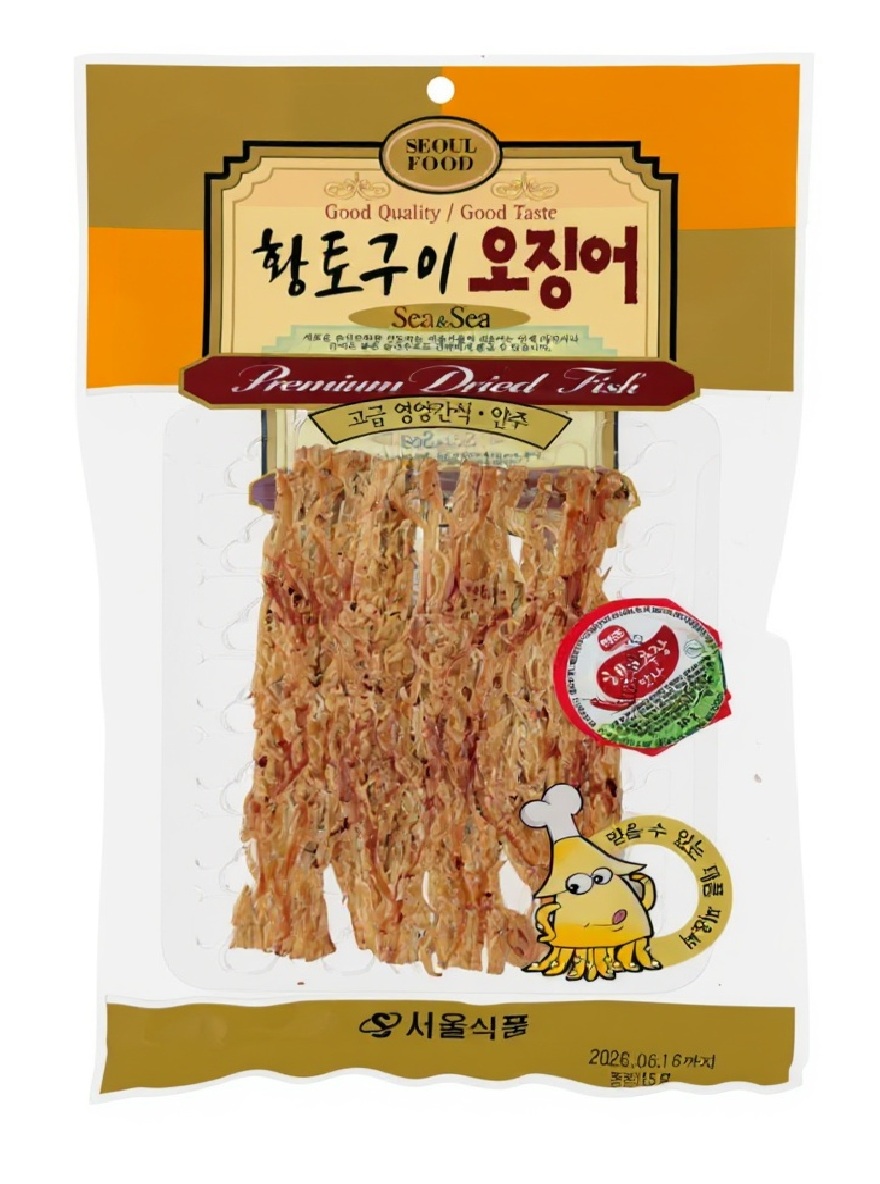 서울식품 황토구이오징어 40g 1개 롱다리 숏다리 오다리 가정용 업소용 식당식자재 도매가 - 메인 이미지
