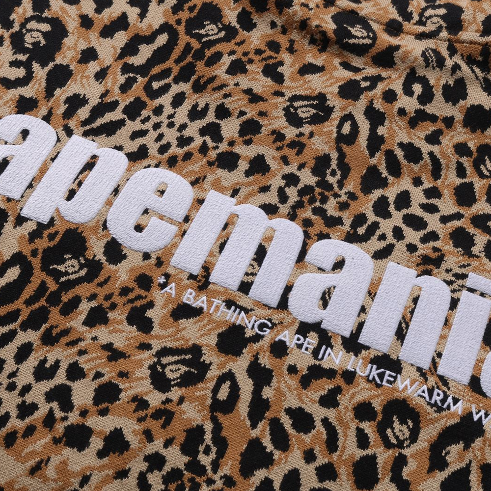 베이프 맨투맨 WILD LEOPARD PATTERN RELAXED FIT HALF ZIP SWEATSHIRT 1L80-113-304 - 상세 이미지 4