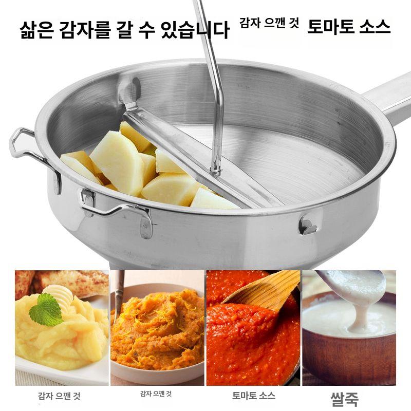 매셔 푸드밀 수동 스테인리스 주방 그라인더 스테인레스 소형 - 상세 이미지 4