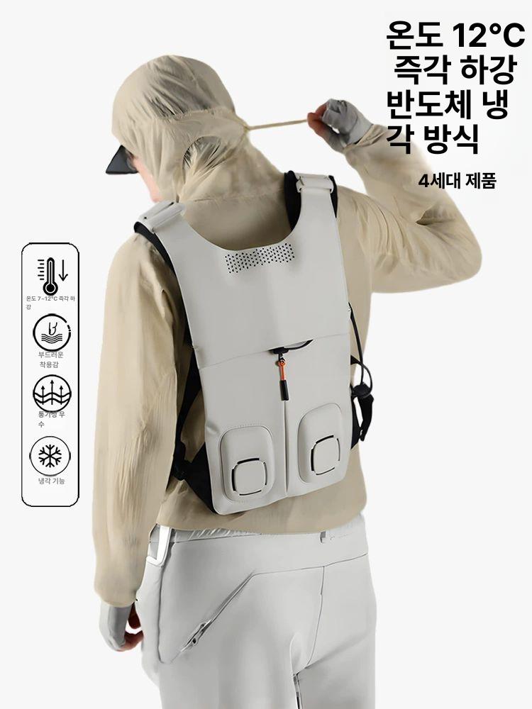 입는 에어컨 조끼 냉풍 미포함 냉방 시원한 옷속 등산 2개1만mAh고속충전보조배터리포함 S 프리사이즈 45~95KG - 상세 이미지 2