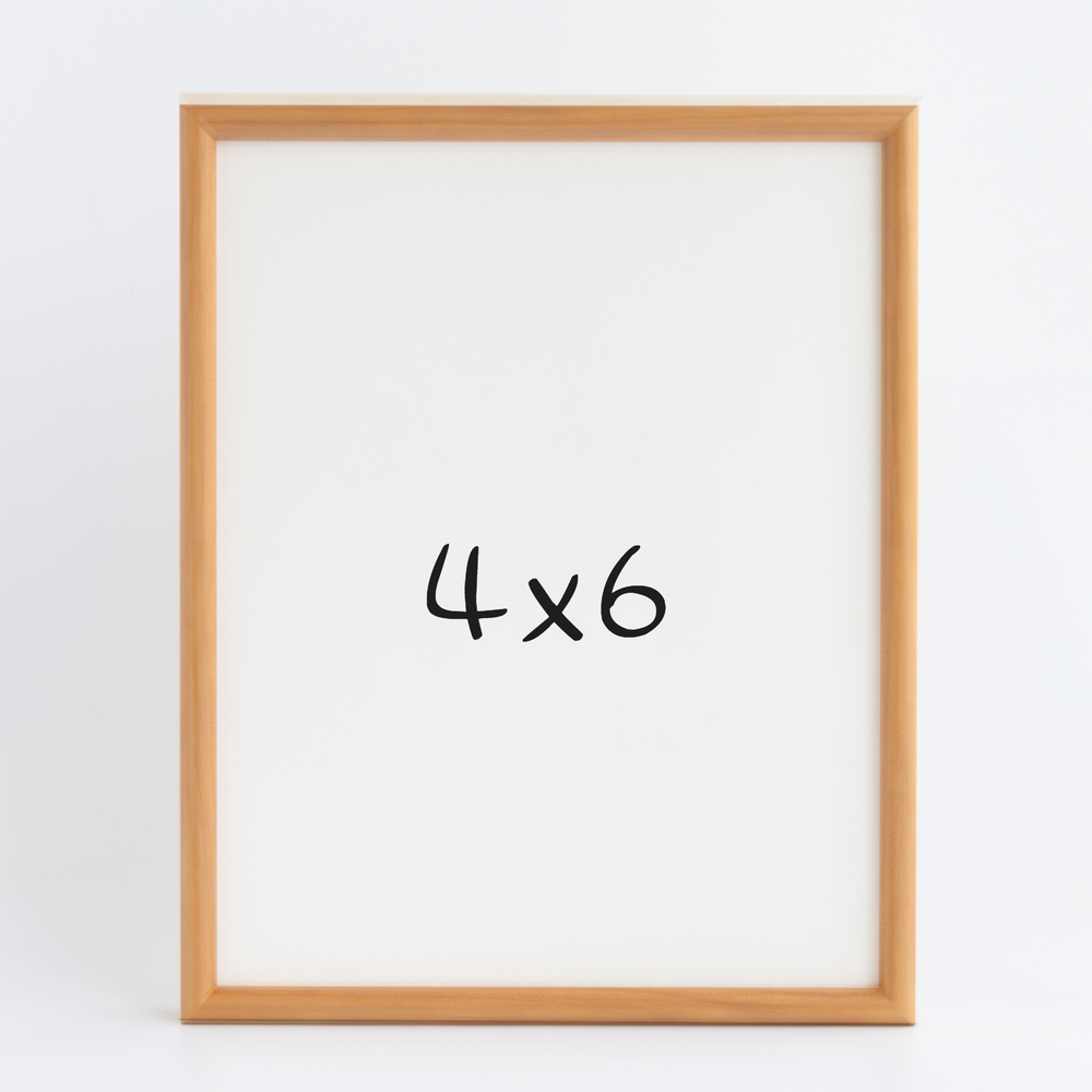 프리미엄 라운드 나무액자 사진액자 웨딩 포토테이블 사진인화 탁상 4x6 101x152mm, 연밤 - 상품 이미지