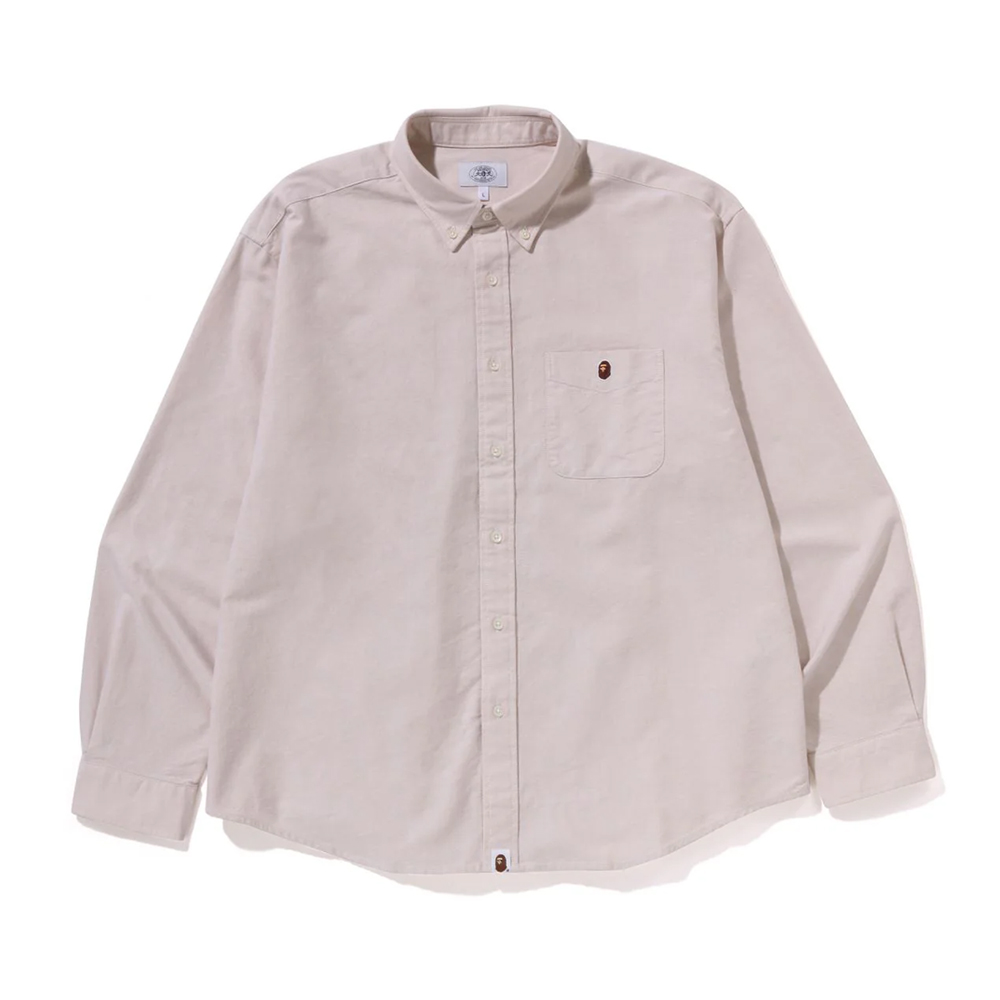 베이프 셔츠 ONE POINT OXFORD LS SHIRT 1L80-131-002 - 메인 이미지