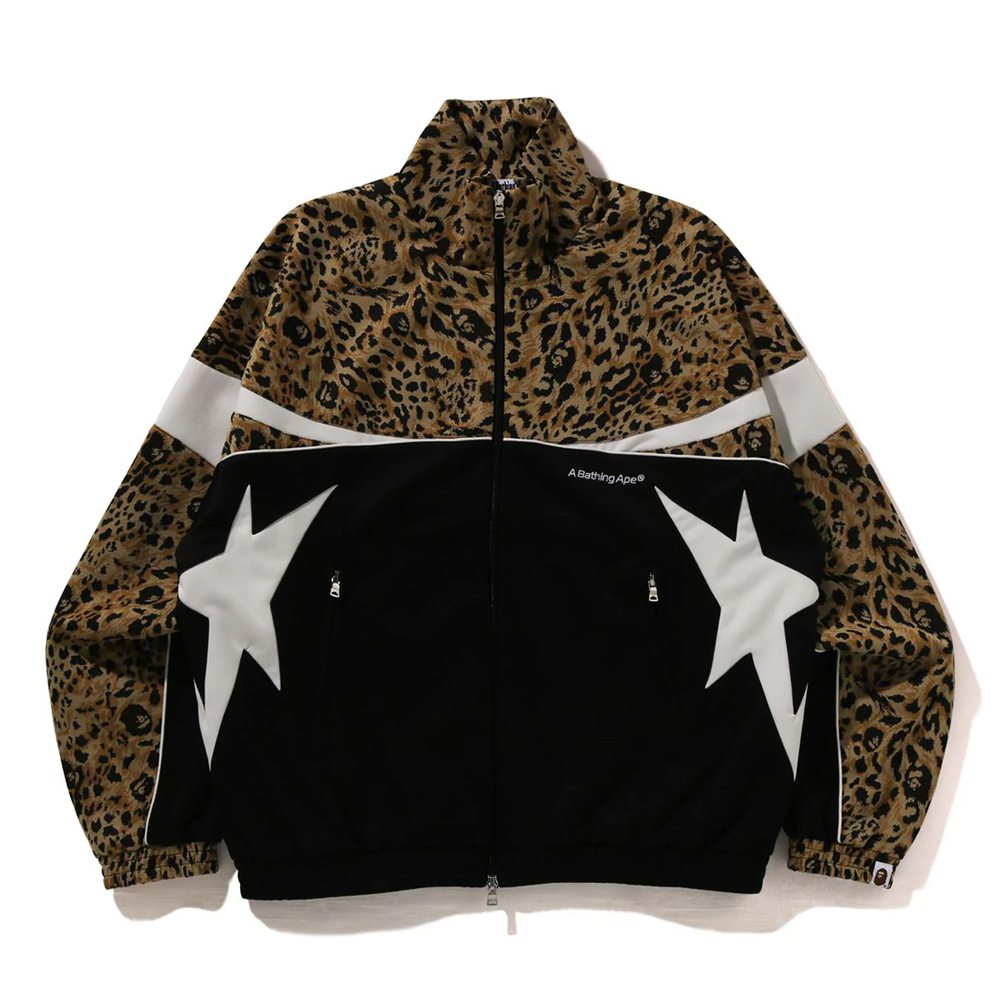 베이프 자켓 WILD LEOPARD PATTERN RELAXED FIT TRACK JACKET 1L80-115-318 - 메인 이미지