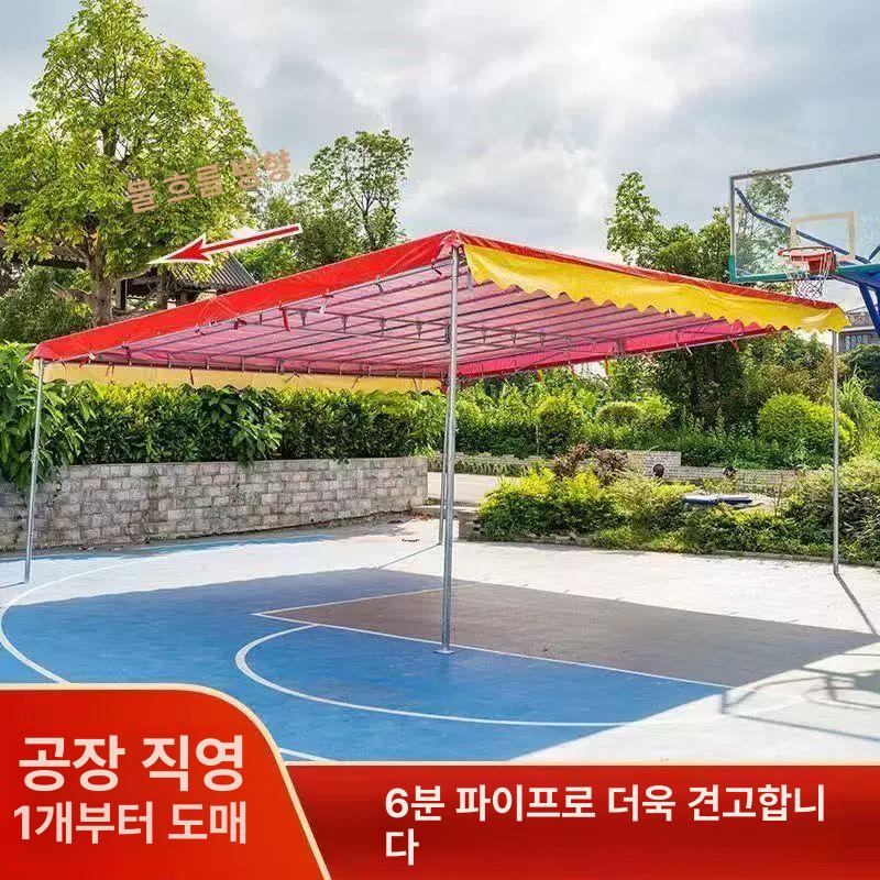 주차장 조립식 캐노피 천막 차고지 가정용 비막이 야외 경사 넓이 4mx길이 10m 천막 - 상세 이미지 3