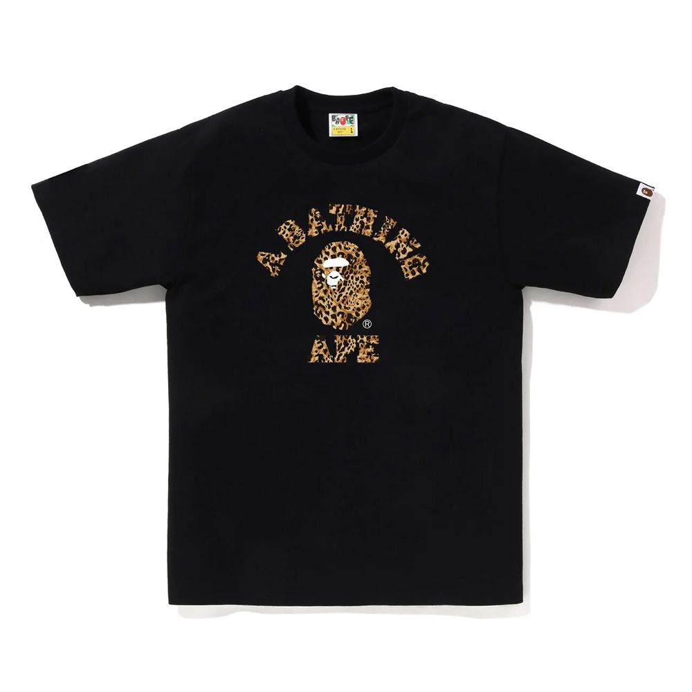 베이프 반팔티 WILD LEOPARD PATTERN COLLEGE TEE 1L80-110-039 - 메인 이미지