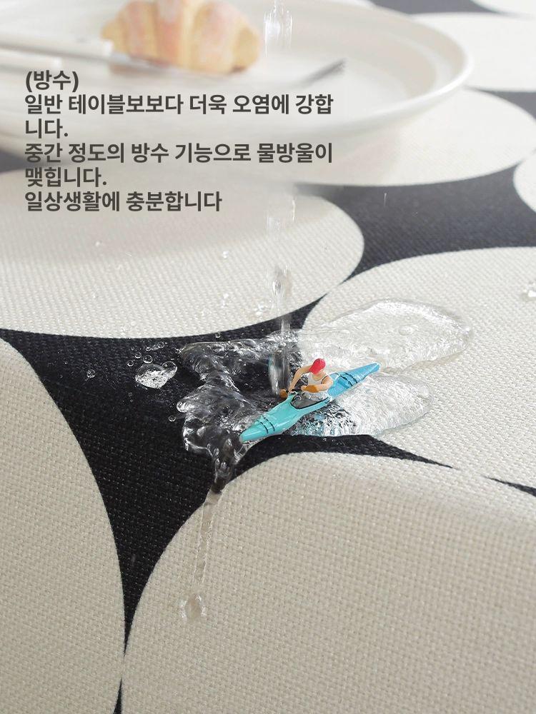 거실장 덮개 패브릭 테이블보 꽃무늬 미드나잇 로즈 50x280cm - 상세 이미지 4