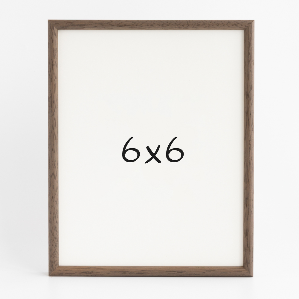 프리미엄 라운드 나무액자 사진액자 웨딩 포토테이블 사진인화 탁상 6x6 152x152mm, 월넛 - 상품 이미지