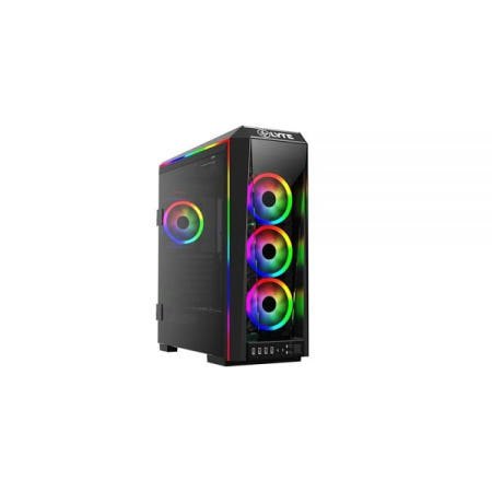 [해외]GAMDIAS E-ATX 미드타워 게이밍 PC 케이스, 3X 120mm ARGB 팬, 강화 유리 사이드 패널, 스윙 도어, PSU 슈라우드, ATX 지원, RGB 빌드 TA
