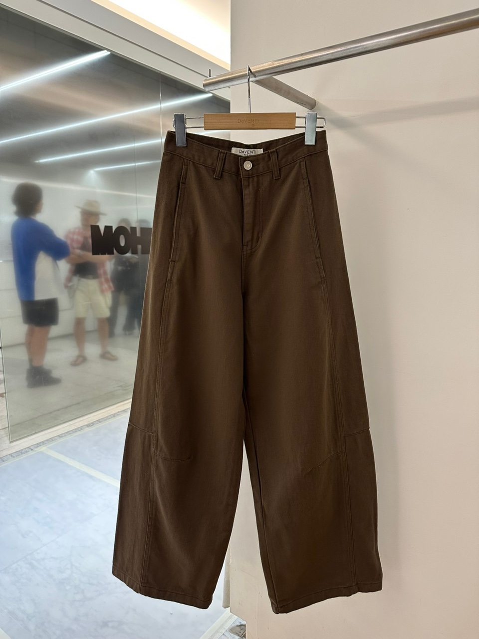 드벤티 벌룬 절개 팬츠 여성 와이드핏 면 가을 긴바지 - 상세 이미지 5