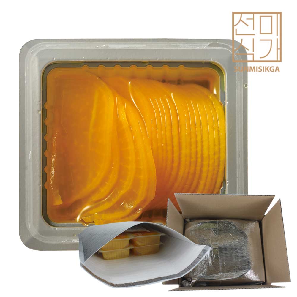 선미식가 단무지 슬라이스 1mm 반달, 원형 얇은 꼬마 미니 일회용(120g) - 메인 이미지