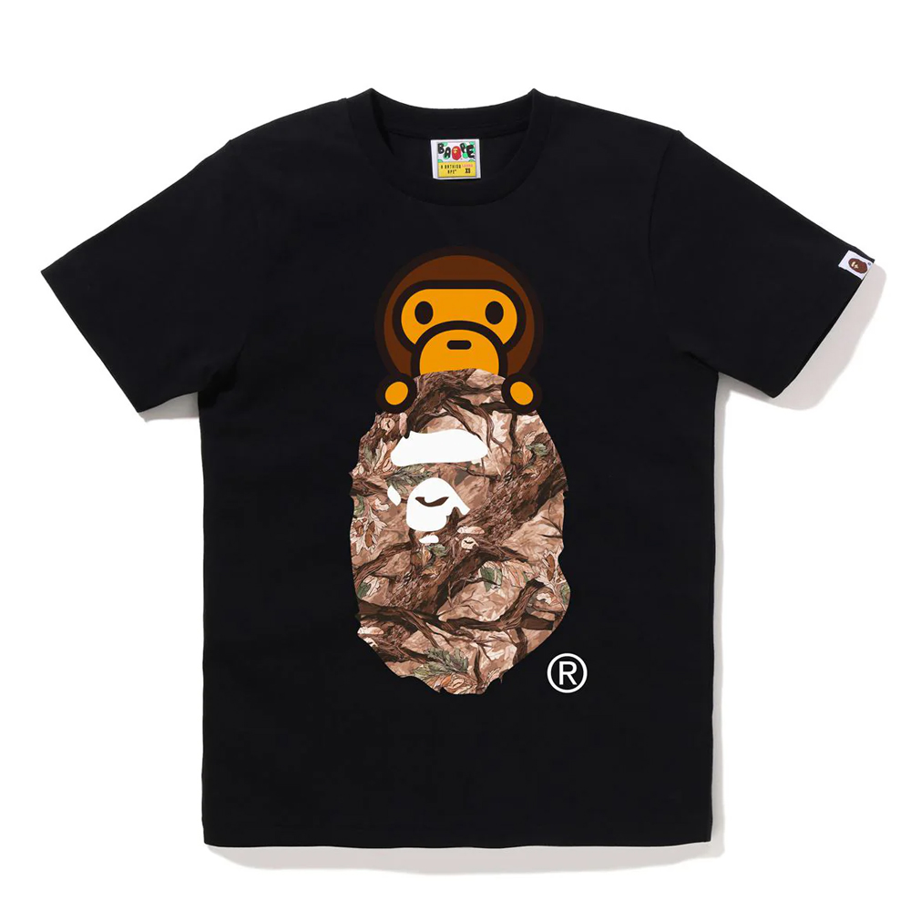 베이프 우먼즈 반팔티 TREE EDGE CAMO MILO ON APE HEAD TEE 2L80-210-019 - 메인 이미지