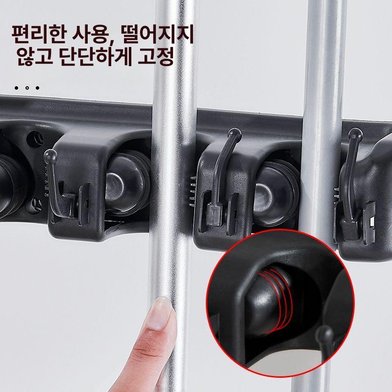 이동식대걸레홀더 트롤리 청소 진열대 대걸레걸이 고정 새로운 확장형 120 24개 30개 - 상세 이미지 5