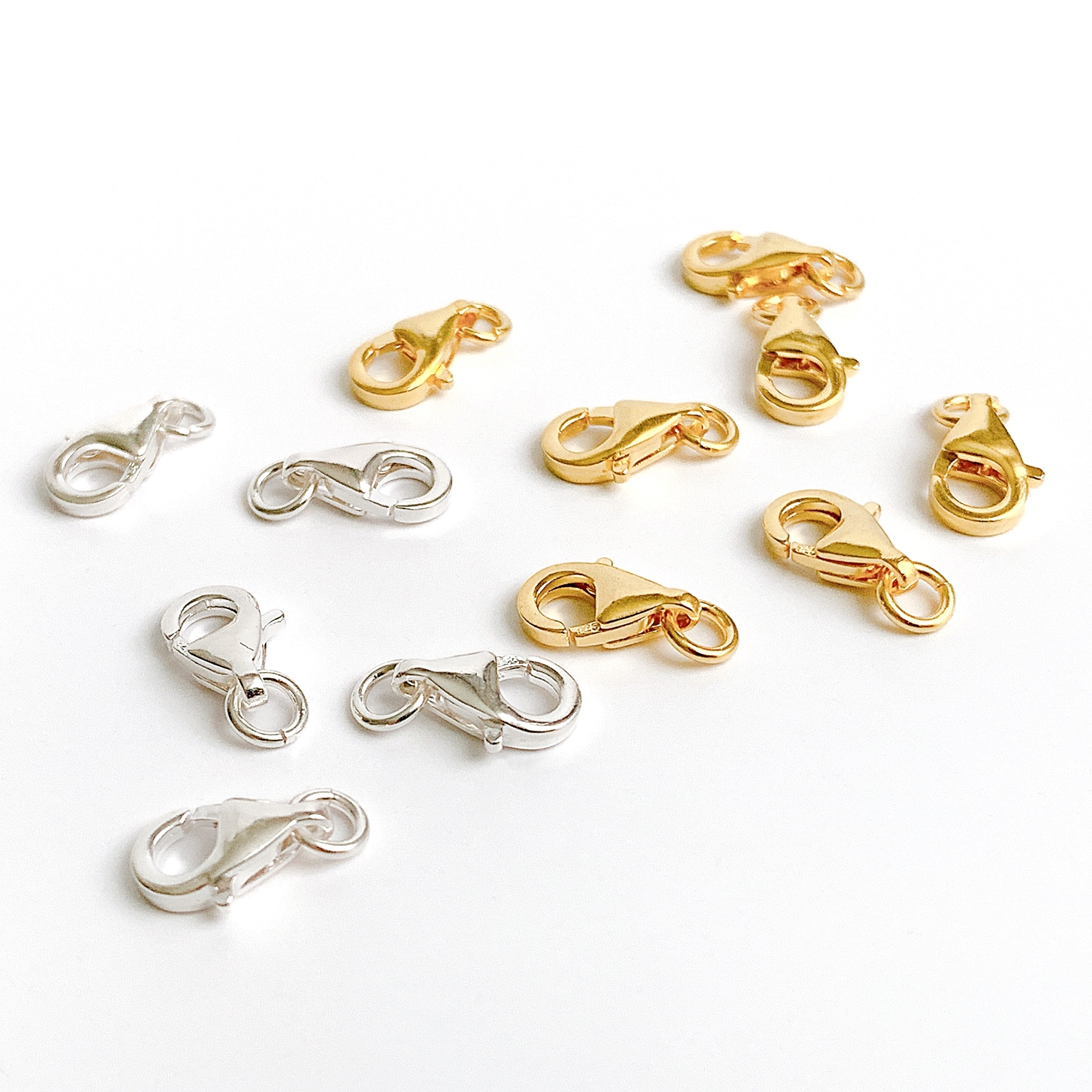 에이플로 925실버 개고리 랍스터 마감 연결장식 DIY 은 재료 부자재 9mm