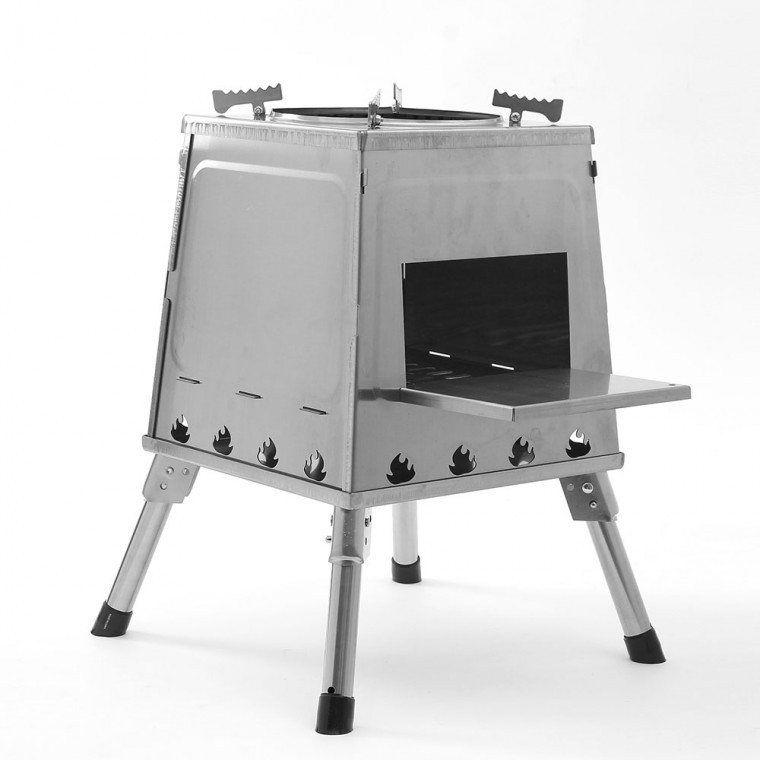 캠핑화목난로 해피캠핑 접이식 화목난로(35x47cm) 불멍 장작스토브 캠핑용화목난로