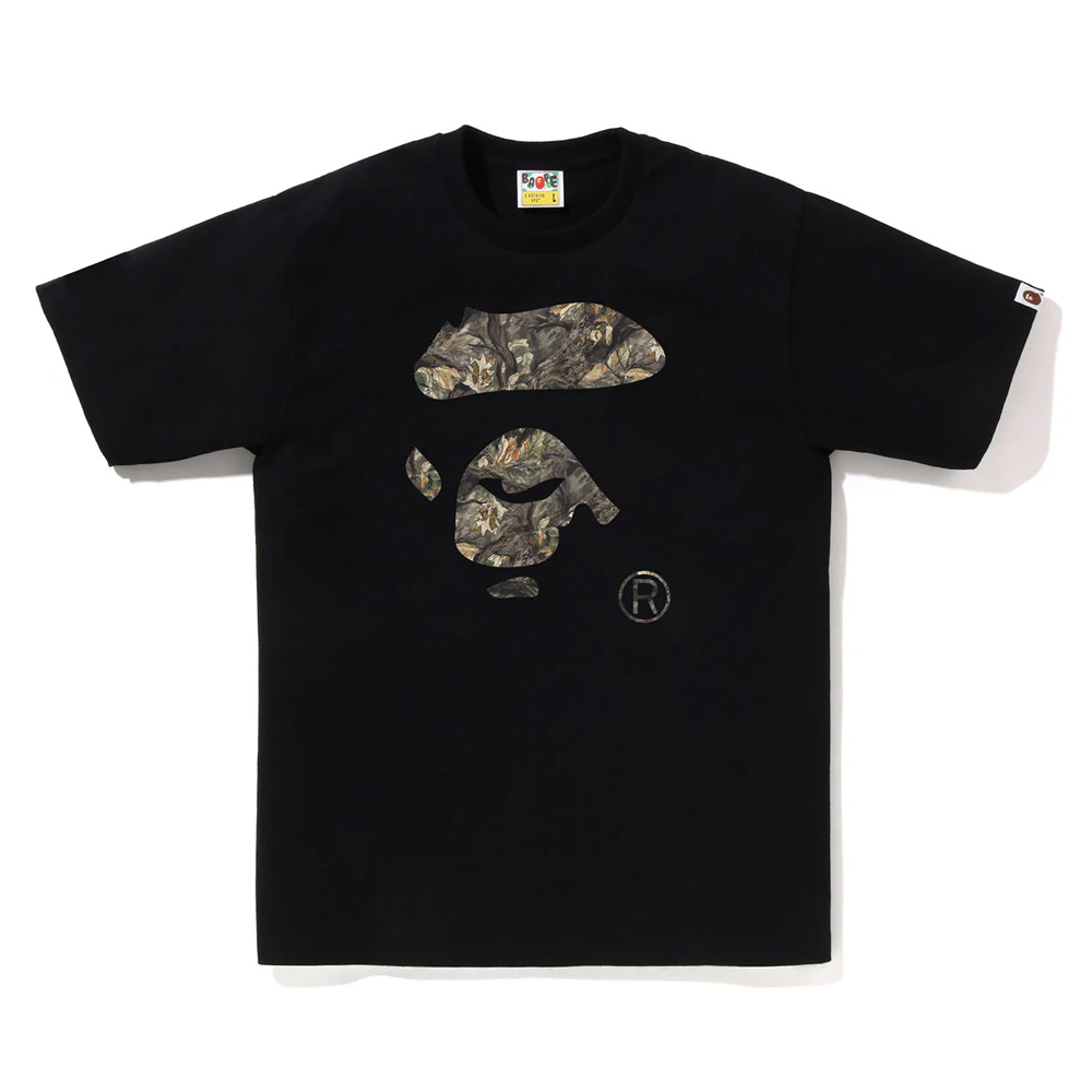 베이프 반팔티 TREE EDGE CAMO APE FACE TEE 1L80-110-032 - 상품 이미지