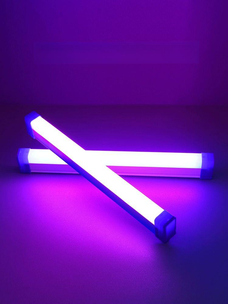 빛 튜브 밤 전구형 휴대용 무선 램프 조명 부엌 usb 전원 보라빛 17cm - 상품 이미지