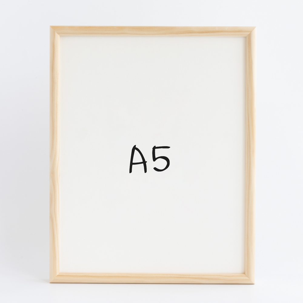 프리미엄 라운드 원목액자 웨딩액자 그림 포스터 프레임 인테리어 A5 148x210mm, 내츄럴 - 메인 이미지