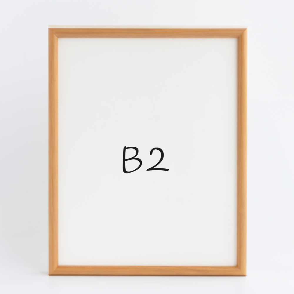 프리미엄 라운드 원목액자 웨딩액자 그림 포스터 프레임 인테리어 B2 515x728mm, 연밤 - 메인 이미지