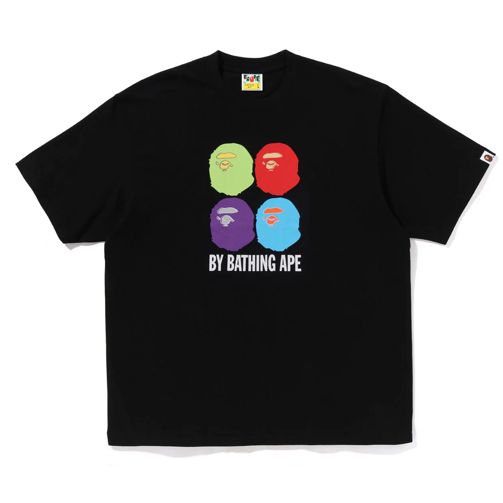 베이프 반팔티 MULTI APE HEAD BY BATHING APE RELAXED FIT TEE 1L80-110-318 - 메인 이미지