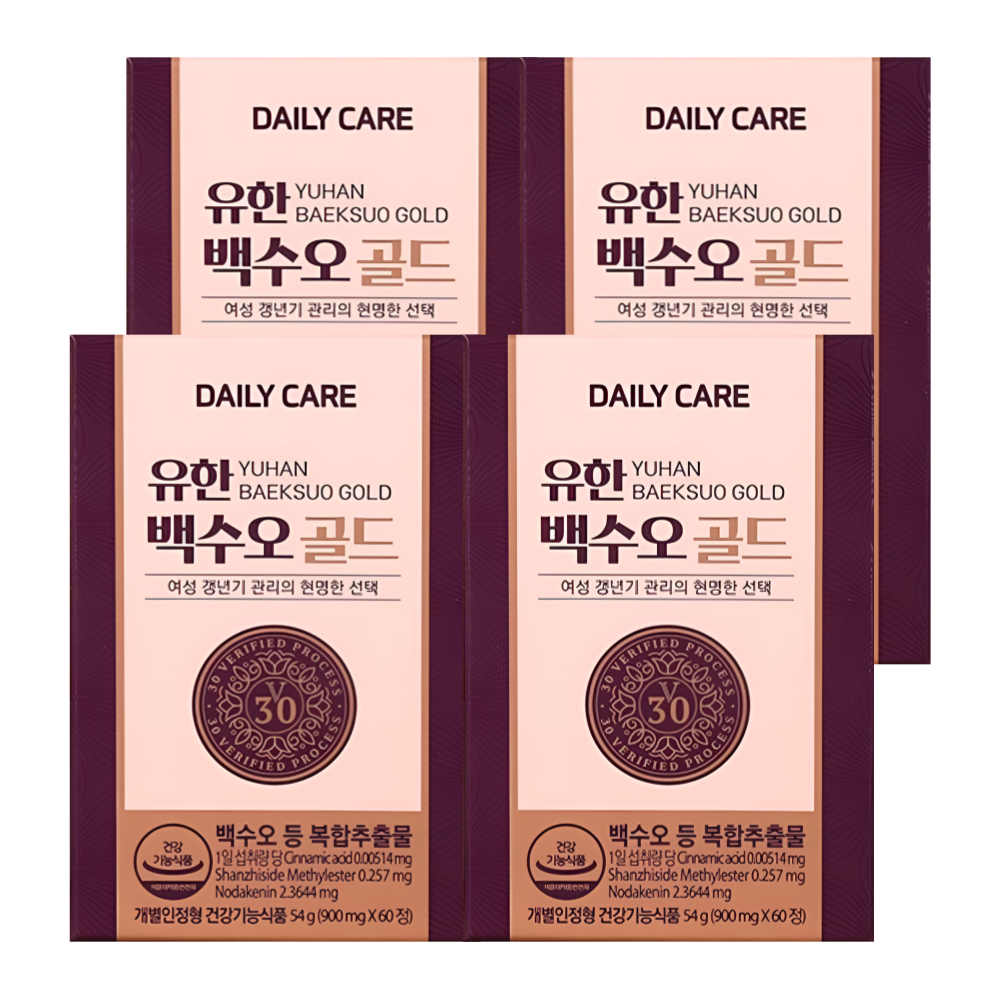 유한양행 백수오 골드 여성호르몬 에스트로겐 60정X4박스 - 메인 이미지