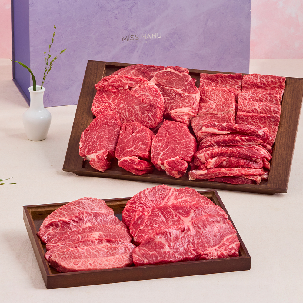 ++1 No.9 등급 한우 선물세트 구이 모듬 소고기 투뿔 명절 부모님 추석 선물