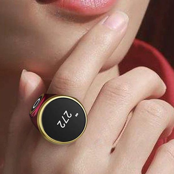 미니 계수기 디지털 전시장 인원수 디스플레이 횟수 손가락보수계 핸드카운터 와인레드 - 상품 이미지