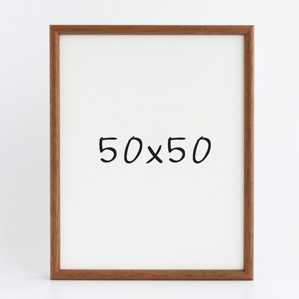 프리미엄 라운드 원목액자 웨딩액자 그림 포스터 프레임 인테리어 50x50 500x500mm, 오크 - 메인 이미지