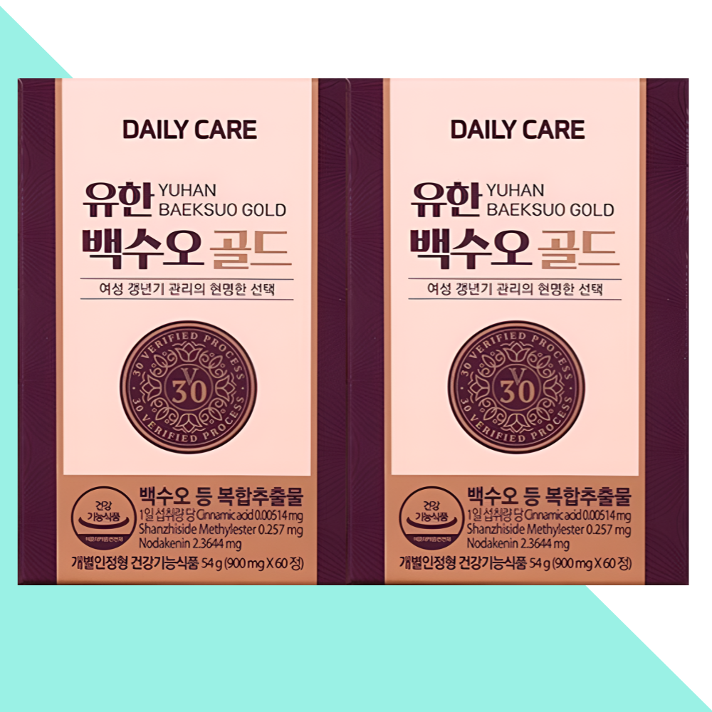 유한양행 백수오 골드 갱년기 에스트로겐 영양제 60정X2개