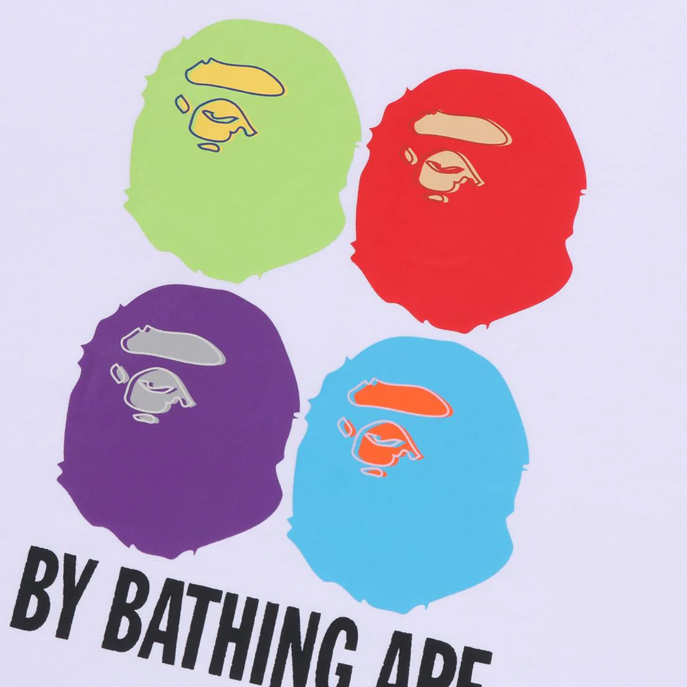 베이프 반팔티 MULTI APE HEAD BY BATHING APE RELAXED FIT TEE 1L80-110-318 - 상세 이미지 4