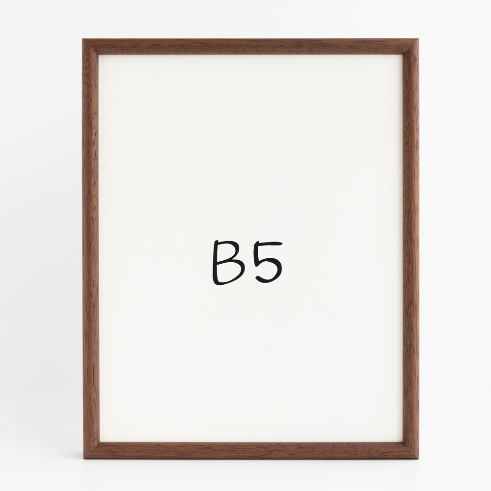 프리미엄 라운드 원목액자 웨딩액자 그림 포스터 프레임 인테리어 B5 182x257mm, 샴페인 - 메인 이미지