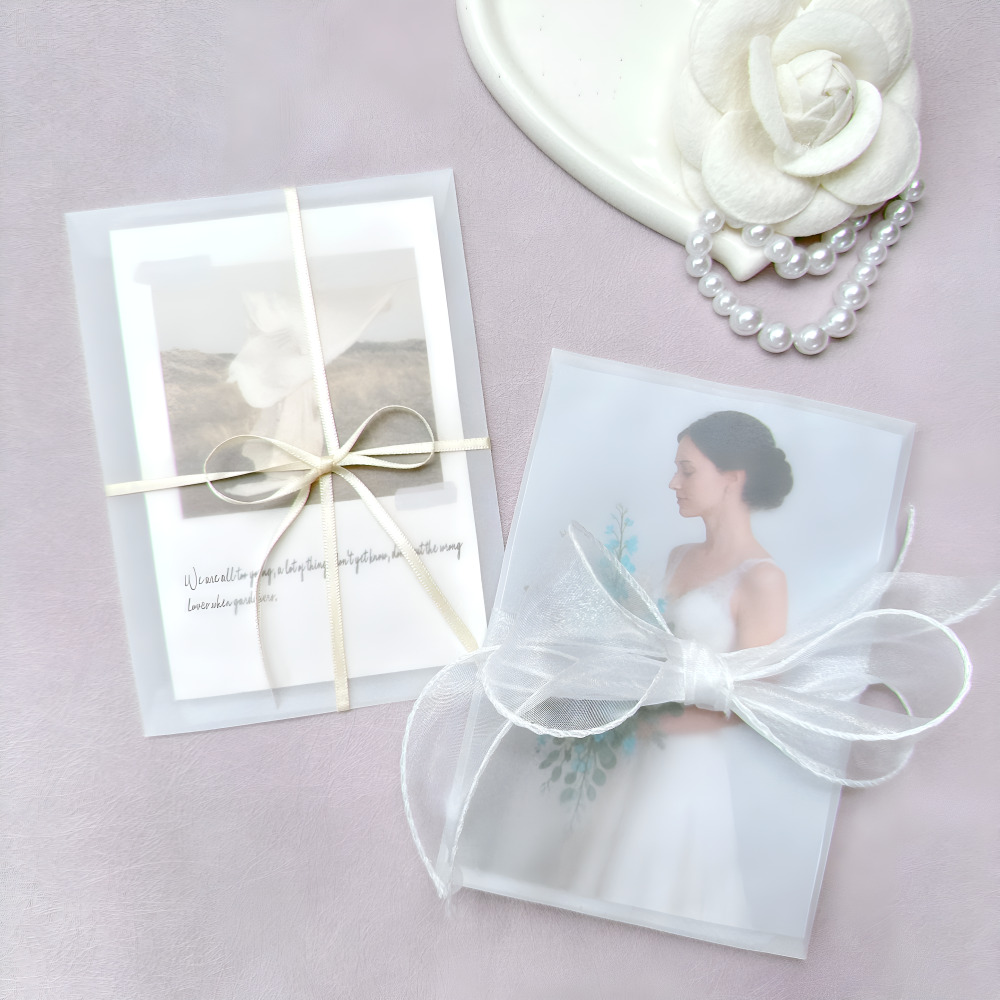 반투명 트레이싱 사진 카드 엽서 트레싱지 종이 청첩장 봉투 S 160x110mm 제품 이미지