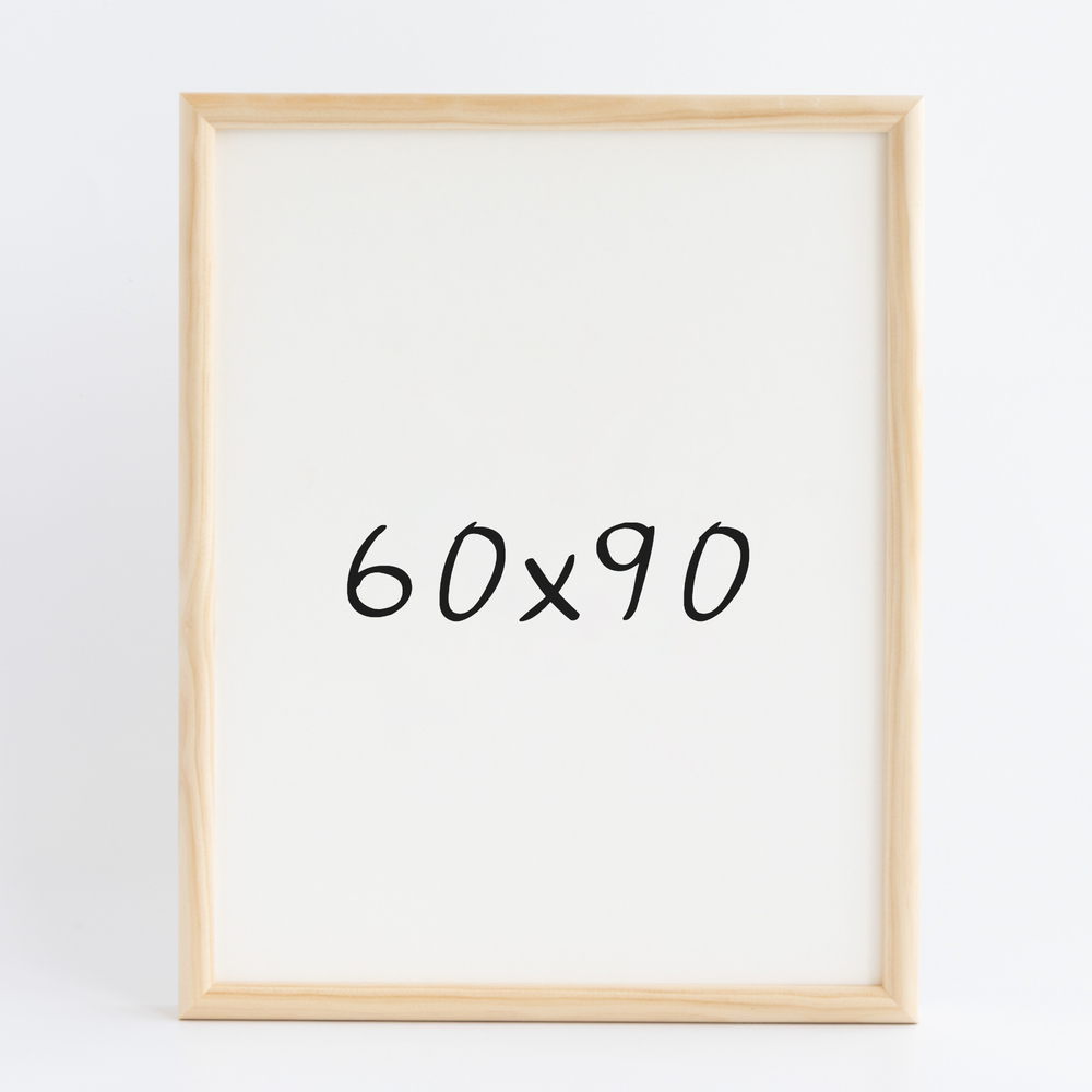 프리미엄 라운드 원목액자 웨딩액자 그림 포스터 프레임 인테리어 60x90 600x900mm, 내츄럴 - 메인 이미지